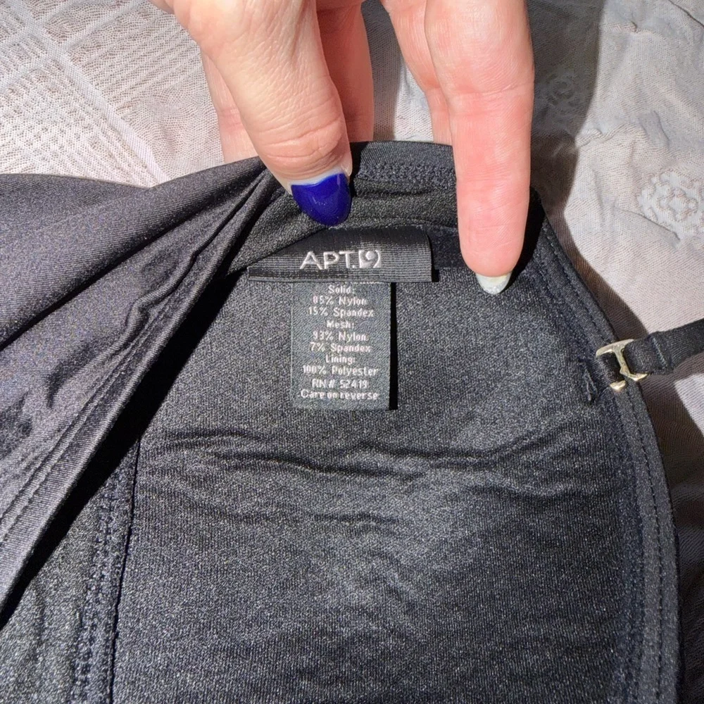 Apt. 9 Black One-Piece Swimsuit - Picture 4 of 5